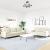 Set de canapele cu perne/rulouri, 2 piese, crem, catifea GartenMobel Dekor