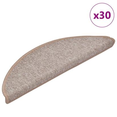Covorașe scară 30 buc maro deschis 56x17x3 cm GartenMobel Dekor