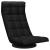 Scaun de podea pivotant, negru, material textil GartenMobel Dekor