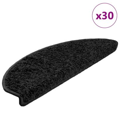 Covorașe scară 30 buc Negru 65x21x4 cm GartenMobel Dekor