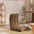 Scaun de podea pliabil, maro, material textil GartenMobel Dekor