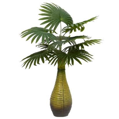 Plantă artificială de palmier 9 frunze 65 cm verde GartenMobel Dekor
