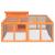 Cușcă pentru iepuri maro 144x123x67,5 cm din lemn masiv de pin GartenMobel Dekor