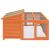 Cușcă pentru iepuri maro 144x123x67,5 cm din lemn masiv de pin GartenMobel Dekor