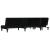 Canapea extensibilă în formă de L negru 255x140x70 cm textil GartenMobel Dekor