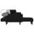 Canapea extensibilă în formă de L negru 275x140x70 cm textil GartenMobel Dekor