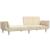 Canapea extensibilă cu 2 locuri, 2 perne, crem, textil GartenMobel Dekor