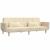 Canapea extensibilă cu 2 locuri, 2 perne, crem, textil GartenMobel Dekor