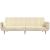 Canapea extensibilă cu 2 locuri, 2 perne, crem, textil GartenMobel Dekor