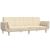 Canapea extensibilă cu 2 locuri, 2 perne, crem, textil GartenMobel Dekor