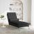 Șezlong de masaj cu sprijin, negru, material textil GartenMobel Dekor