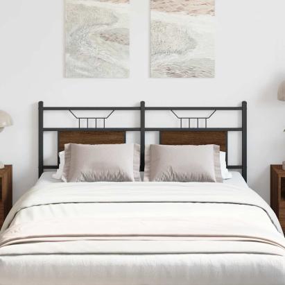 Tăblie de pat, stejar maro, 150 cm, lemn prelucrat și oțel GartenMobel Dekor