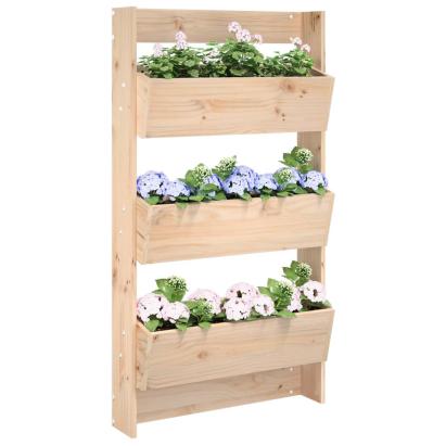 Jardinieră de perete cu 3 niveluri 60x18,5x110 cm lemn pin GartenMobel Dekor
