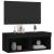Comodă TV cu lumini LED, negru, 80x30x30 cm GartenMobel Dekor