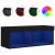 Comodă TV cu lumini LED, negru, 80x30x30 cm GartenMobel Dekor