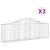 Coșuri gabion arcuite 3 buc, 200x30x60/80 cm, fier galvanizat GartenMobel Dekor