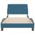 Cadru de pat cu tăblie, albastru, 100x200 cm, catifea GartenMobel Dekor