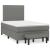 Pat box spring cu saltea, gri închis, 120x190 cm, textil GartenMobel Dekor