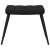 Scaun de relaxare cu taburet, negru, textil GartenMobel Dekor