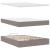 Cadru de pat otoman cu saltea Taupe 140x200cm Material GartenMobel Dekor