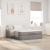 Cadru de pat otoman cu saltea Taupe 140x200cm Material GartenMobel Dekor