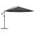 Umbrelă în consolă cu stâlp din aluminiu, 350 cm, antracit GartenMobel Dekor
