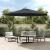 Umbrelă în consolă cu stâlp din aluminiu, 350 cm, antracit GartenMobel Dekor