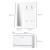 Set mobilier hol, pal, cu pantofar, cuier, oglinda, alb, 3 piese GartenVIP DiyLine