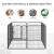 Tarc/cusca modulara pentru caini, pisici, metal, pentru interior si exterior, diferite forme, pliabil, negru, 240x79x100 cm GartenVIP DiyLine