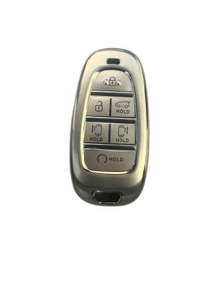 Husa Cheie Hyundai Tucson, 2022-2024, Smartkey, 6 Butoane, Tpu, Silver AutoProtect KeyCars