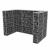 Gabion dublu îngrădire pubelă, oțel, 180 x 100 x 120 cm  GartenMobel Dekor