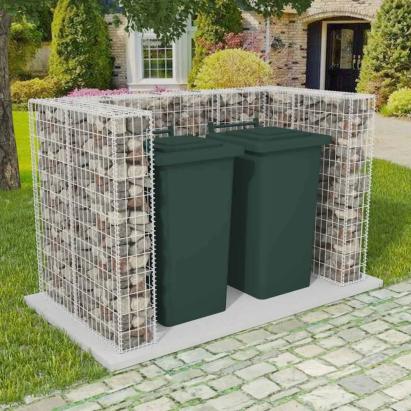 Gabion dublu îngrădire pubelă, oțel, 180 x 100 x 120 cm  GartenMobel Dekor