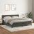 Pat box spring cu saltea, gri închis, 160x200 cm, catifea GartenMobel Dekor