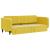 Pat de zi cu extensie și sertare, galben, 90x200 cm, catifea GartenMobel Dekor