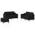 Set de canapele cu perne, 3 piese, negru, textil GartenMobel Dekor