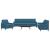 Set de canapele cu perne, 3 piese, albastru, catifea GartenMobel Dekor