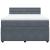 Pat box spring cu saltea, gri închis, 160x200 cm, catifea GartenMobel Dekor