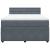 Pat box spring cu saltea, gri închis, 160x200 cm, catifea GartenMobel Dekor