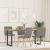 Scaune de sufragerie, 4 buc., gri taupe, material textil GartenMobel Dekor