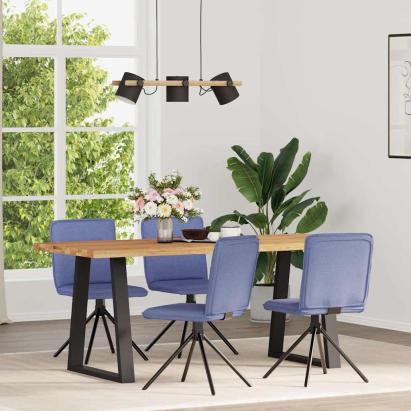 Scaune de sufragerie 4 buc țesătură Jeans Blue GartenMobel Dekor