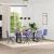 Scaune de sufragerie 6 buc țesătură Jeans Blue GartenMobel Dekor