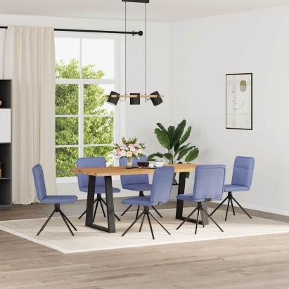 Scaune de sufragerie 6 buc țesătură Jeans Blue GartenMobel Dekor