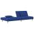 Canapea extensibilă cu 2 locuri, 2 perne, albastru, textil GartenMobel Dekor