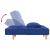 Canapea extensibilă cu 2 locuri, 2 perne, albastru, textil GartenMobel Dekor
