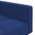 Canapea extensibilă cu 2 locuri, 2 perne, albastru, textil GartenMobel Dekor
