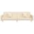 Canapea extensibilă cu 2 locuri, 2 perne, crem, textil GartenMobel Dekor