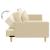 Canapea extensibilă cu 2 locuri, 2 perne, crem, textil GartenMobel Dekor