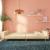 Canapea extensibilă cu 2 locuri, 2 perne, crem, textil GartenMobel Dekor