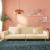 Canapea extensibilă cu 2 locuri, 2 perne, crem, textil GartenMobel Dekor