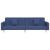 Canapea extensibilă cu 2 locuri, 2 perne, albastru, textil GartenMobel Dekor